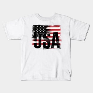 USA Flag Kids T-Shirt